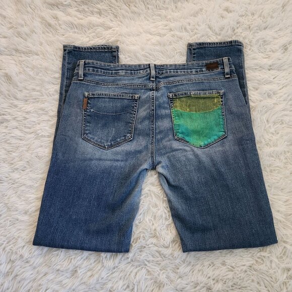 Paige Jimmy Jimmy Skinny Jeans Painted Pocket Size 31‎ - Picture 4 of 8